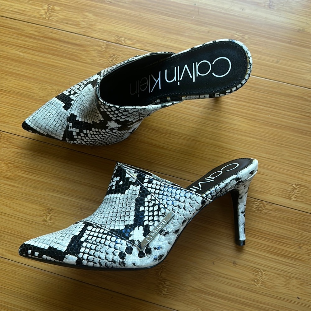 Calvin Klein “Snake Skin” Heels